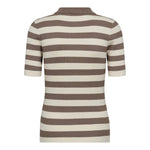 BonnyCC Stripe S/S Polo Knit - Walnut - Co'couture