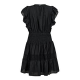 CallumCC Frill Pintuck Dress - Black - Co'couture