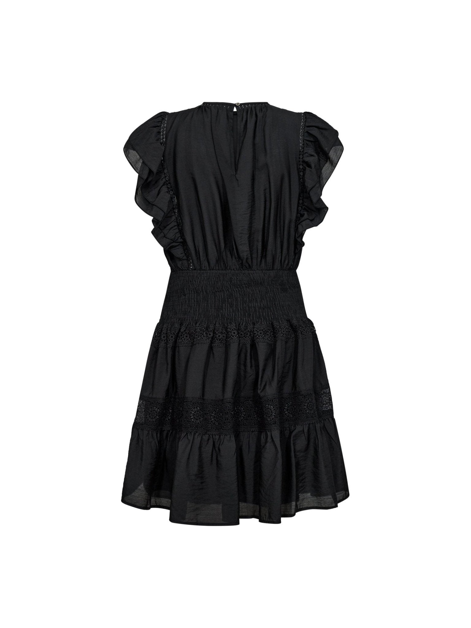 CallumCC Frill Pintuck Dress - Black - Co'couture