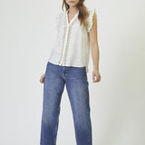 CarynCC Frill Top - Off white - Co'couture