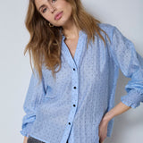 DallyCC Dot V - Shirt - Pale Blue - Co'couture