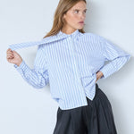 DevinCC Stripe Tie Shirt - Blue - Co'couture