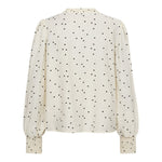DiemCC Dot V - Blouse - OffWhite - Black - Co'couture