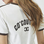 EdgeCC Stripe V - Tee - OffWhite Mocca - Co'couture