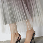 GlitterCC Plissé Skirt - Dark Brown - Co'couture