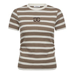GrannyCC Gathering Stripe Tee - OffWhite/Walnut - Co'couture