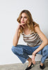 GrannyCC Rib Emb. Tank Top - OffWhite/Walnut