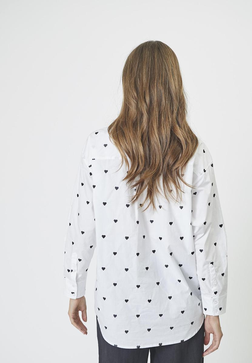 HeartCC Oversize Shirt - White - Co'couture