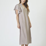 HeraCC SS Frill Dress - Walnut - Co'couture