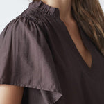 HeraCC SS Frill Top - Mocca - Co'couture