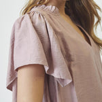 HeraCC SS Frill Top - Old Rose - Co'couture