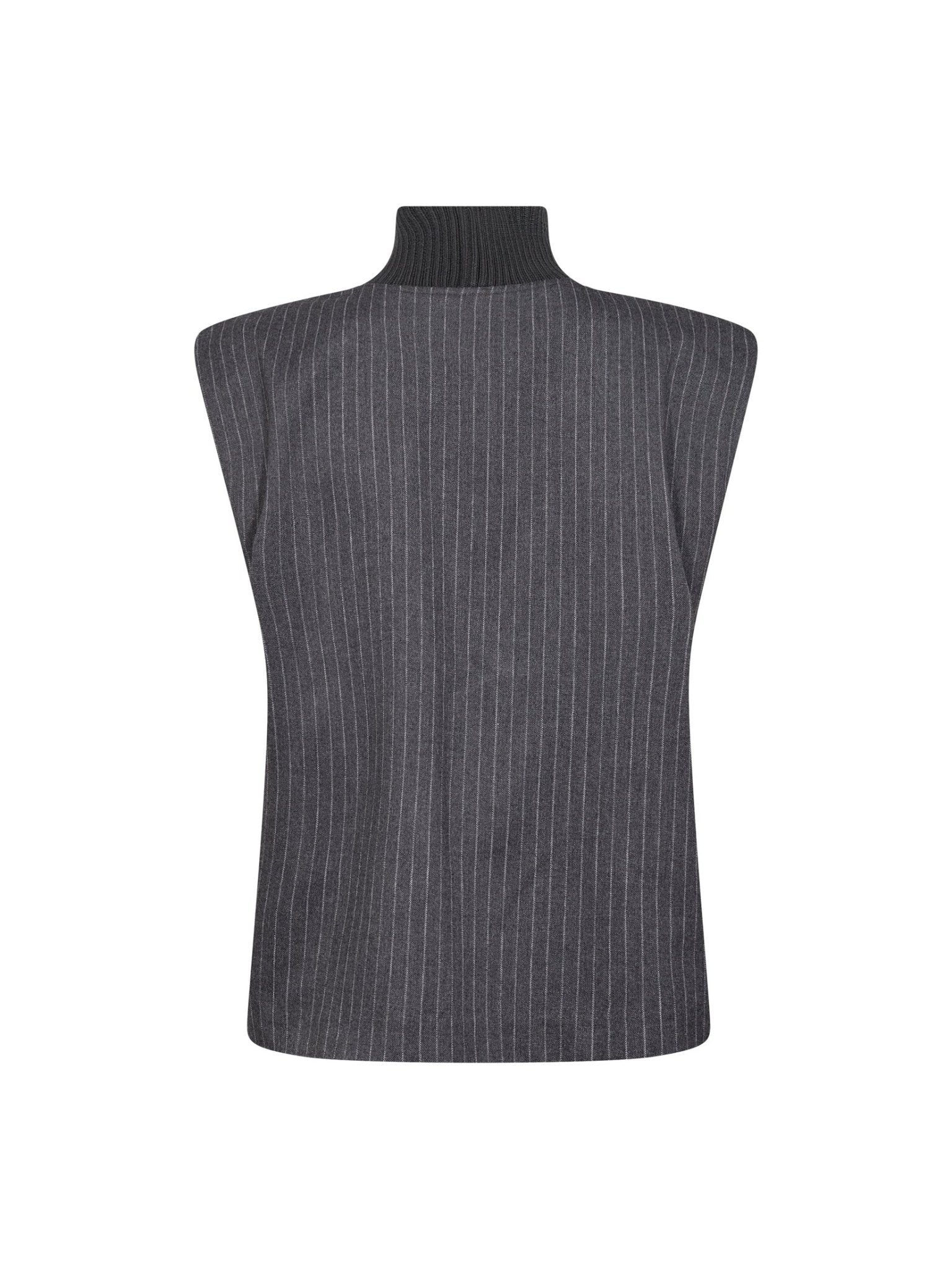 IdaCC Pin Stripe Top - Mid Grey - Co'couture