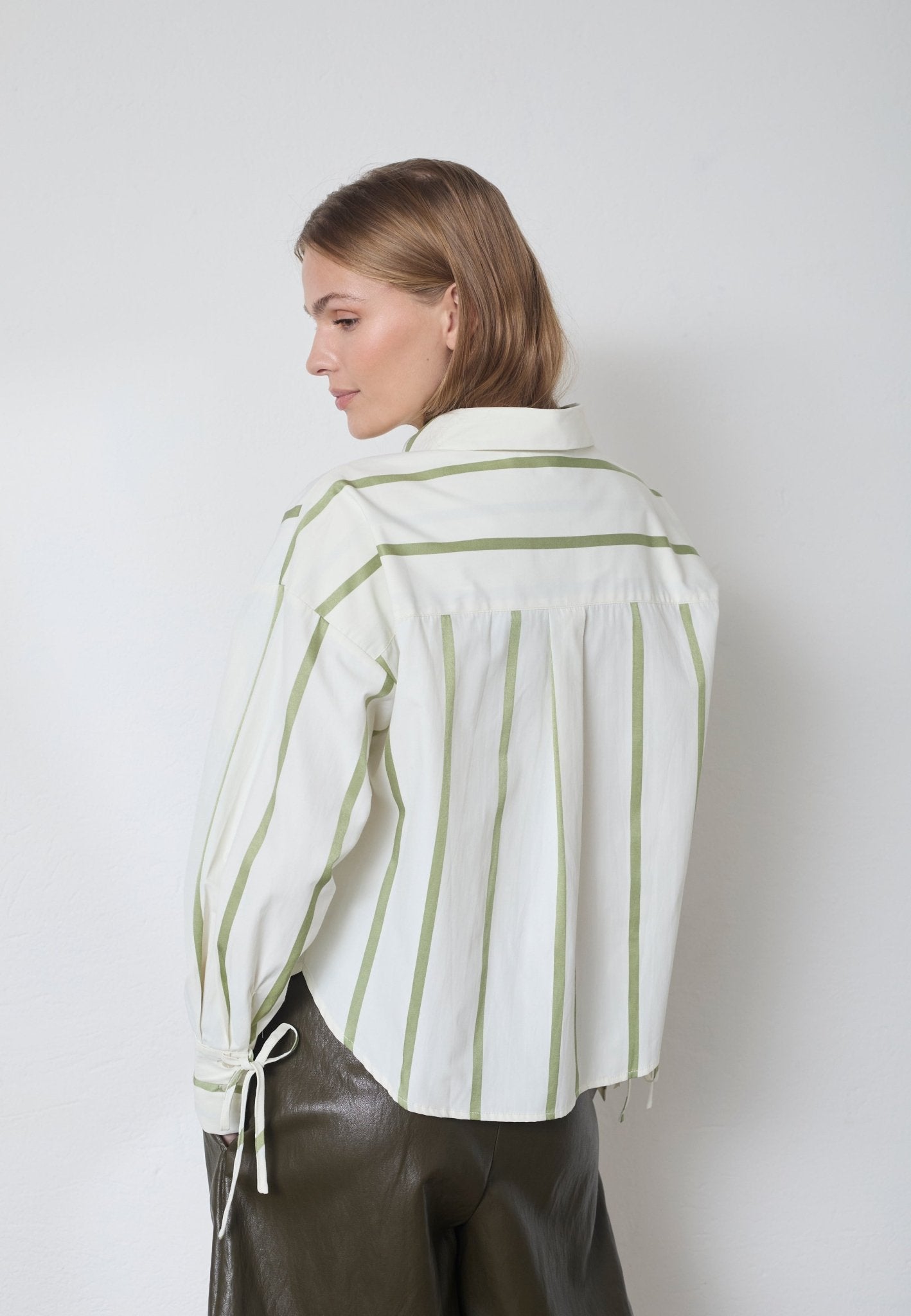 IdieCC Stripe Shirt - Off - White Green - Co'couture