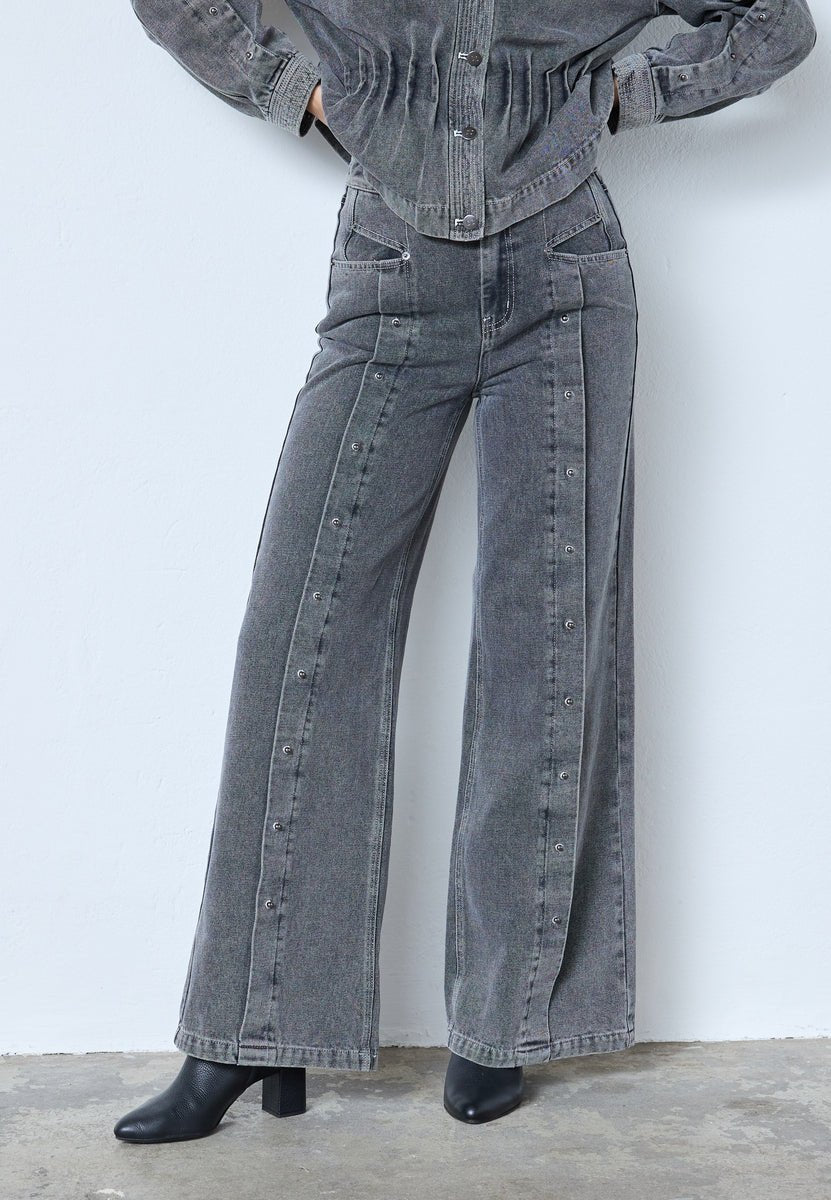 KellanCC Button Jeans - Mid Grey - Co'couture