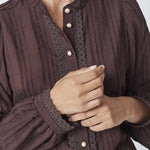KesiCC Lace Shirt - Dark Brown - Co'couture
