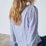 KesiCC Lace V - Shirt - Pale Blue - Co'couture