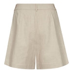 LeenaCC Linen Pleat Shorts - Bone - Co'couture