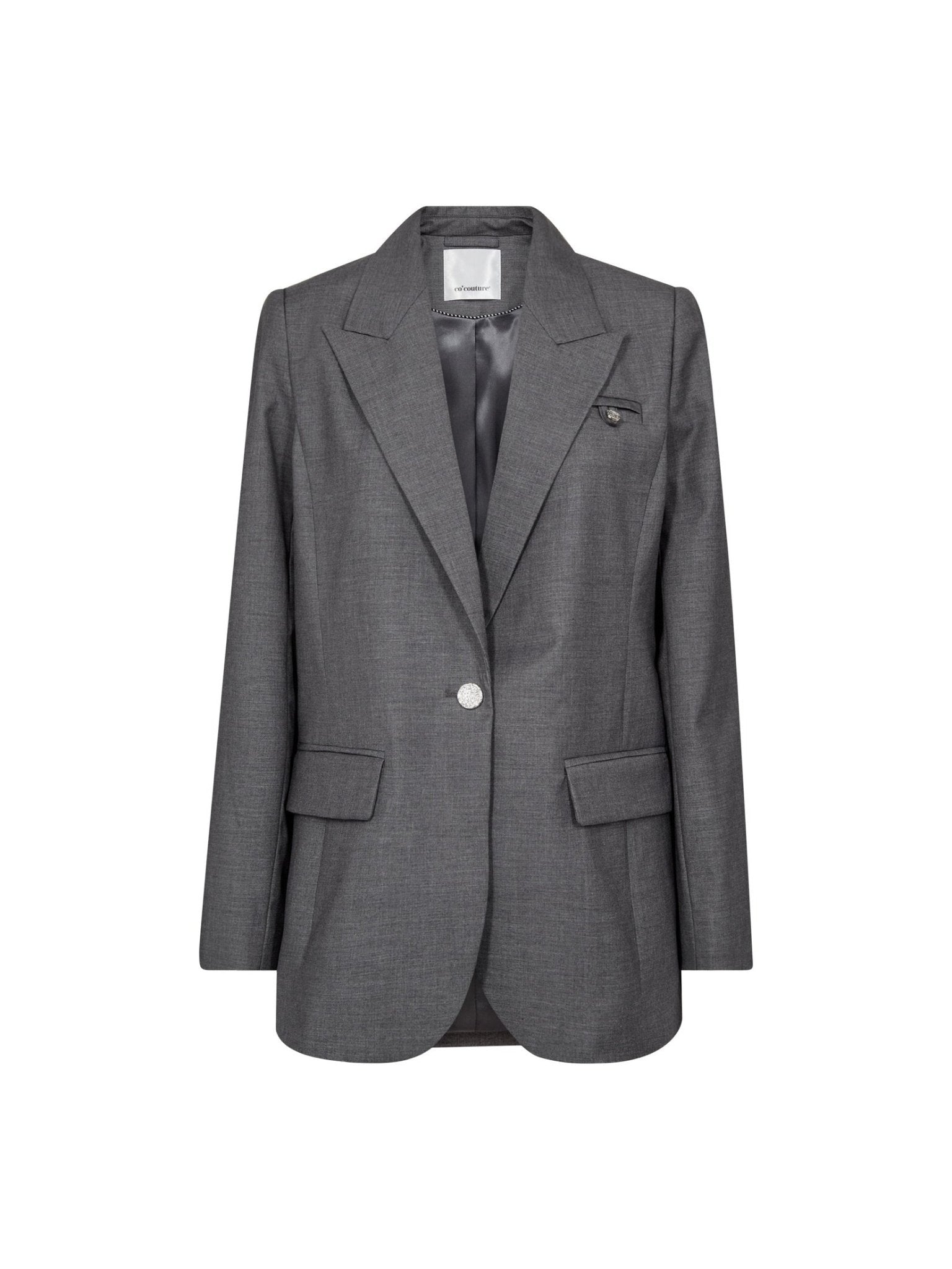 LiamCC Fitted Blazer - Mid Grey - Co'couture