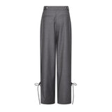 LiamCC String Pleat Pant - Mid Grey - Co'couture