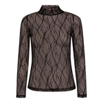 MercyCC Mesh Turtleneck - Dark Brown - Co'couture