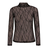 MercyCC Mesh Turtleneck - Dark Brown - Co'couture