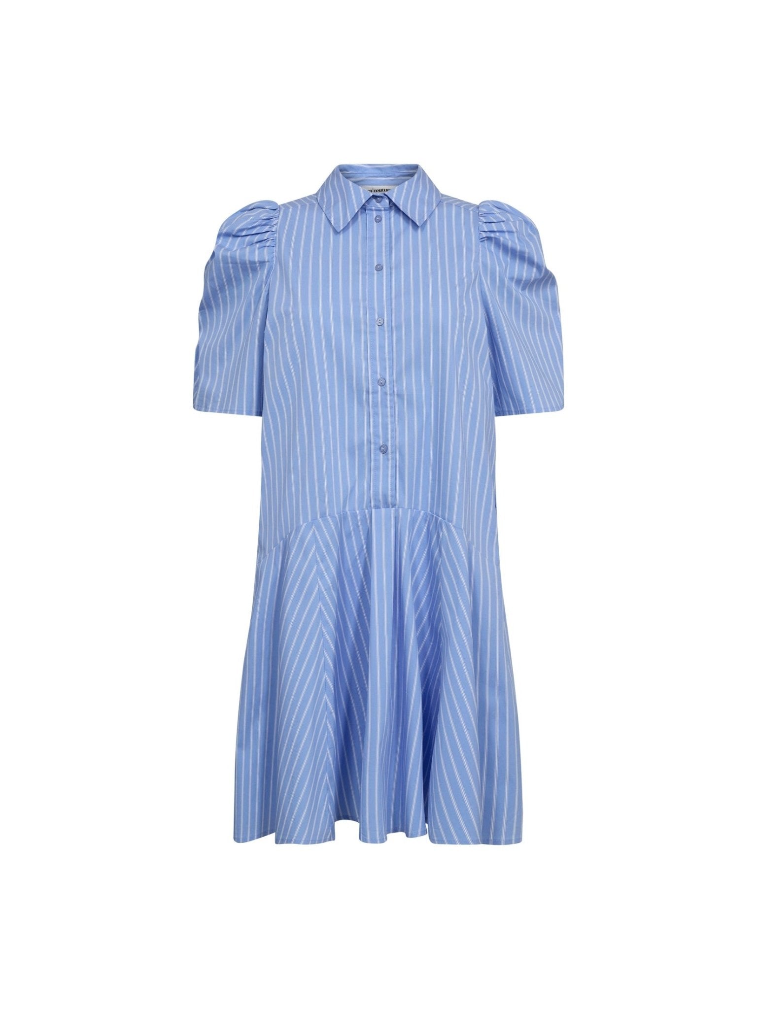 MicaCC Stripe SS Shirt Dress - Pale Blue - Co'couture
