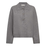 MilaCC Polo Knit - Grey Melange - Co'couture