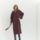 New ClaraCC Raglan Coat - Winered - Co'couture