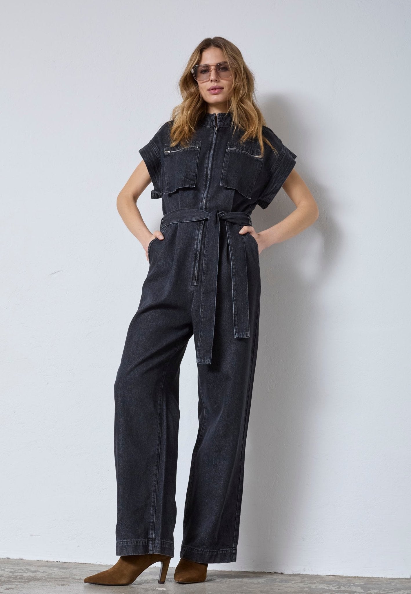 PancyCC Zip Jumpsuit - Black - Co'couture