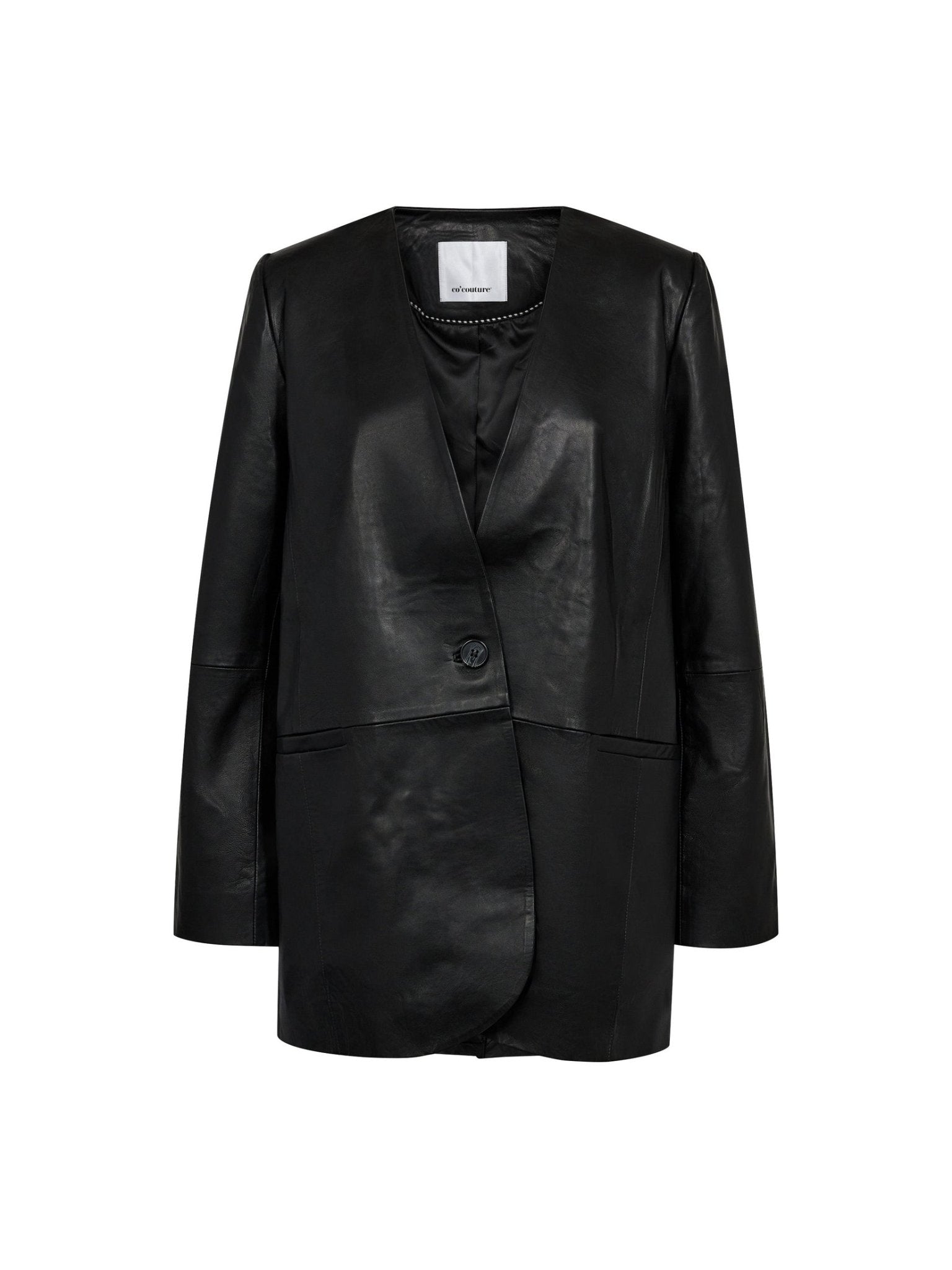 PhoebeCC Clean Leather Blazer - Black - Co'couture