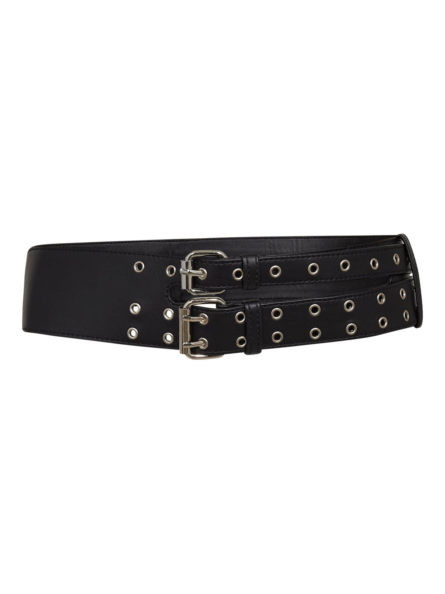 PhoebeCC Eyelet Double Belt - Black - Co'couture