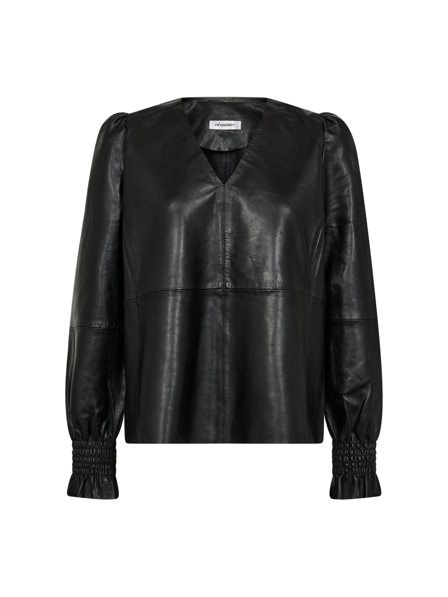 PhoebeCC Leather V - Blouse - Black - Co'couture