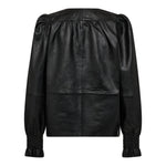 PhoebeCC Leather V - Blouse - Black - Co'couture