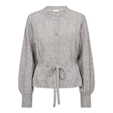 RowCC Cable Tie Cardigan - Pale Grey - Co'couture