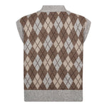 RowCC Check Vest - Walnut - Co'couture