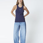 SaharaCC Embroidery Tank Top - Navy - Co'couture
