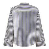 SamsonCC Stripe Frill Shirt - Navy - Co'couture