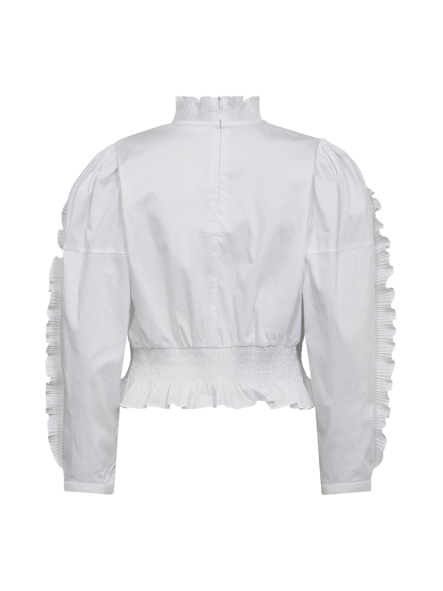 SannaCC Ruffle Smock Blouse - White - Co'couture
