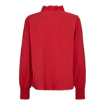 ShinaCC Frill LS Shirt - Red - Co'couture