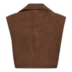 SiennaCC Suede Crop Waistcoat - Suntan - Co'couture
