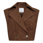SiennaCC Suede Crop Waistcoat - Suntan - Co'couture