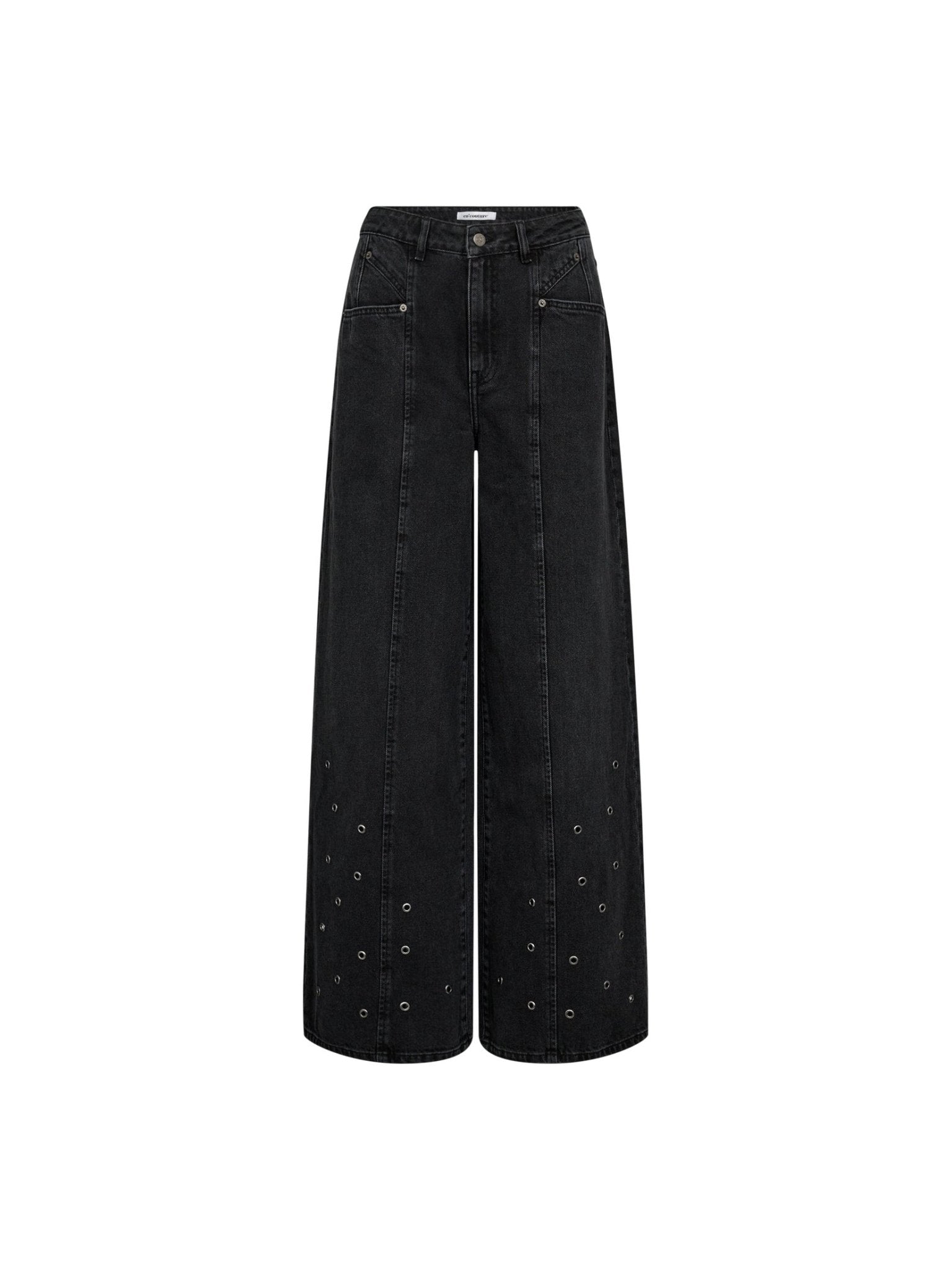 SifCC Eyelet Wide Jeans - Black - Co'couture