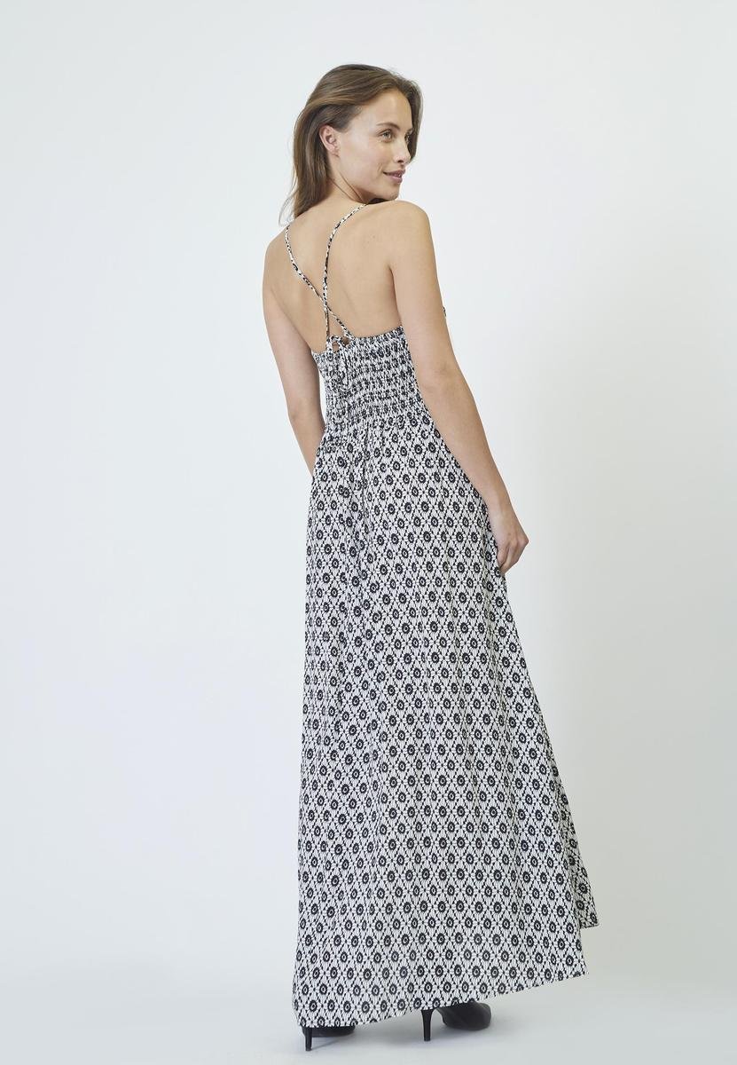 SofiaCC Smock Strap Dress - OffWhite - Black - Co'couture