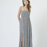 SofiaCC Smock Strap Dress - OffWhite - Black - Co'couture