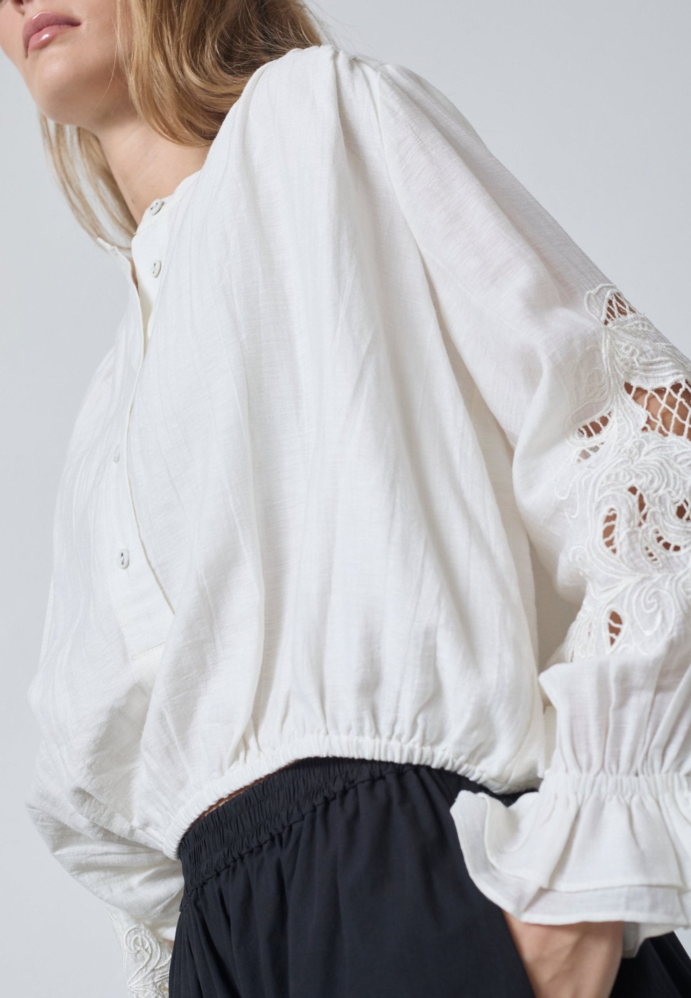 StinaCC Emb Blouse - Off white - Co'couture