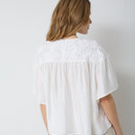 TassyCC Flower SS Blouse - White - Co'couture