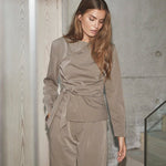 TengaCC Pleat Blouse - Walnut - Co'couture