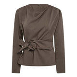 TengaCC Pleat Blouse - Walnut - Co'couture
