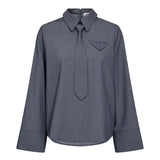 TengaCC Tie Blouse - Dusty Blue - Co'couture