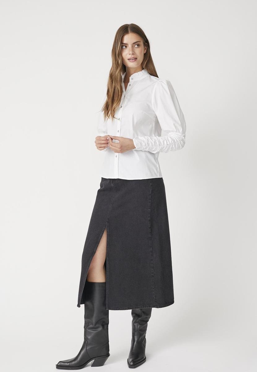 VikaCC Slit Denim Skirt - Black - Co'couture